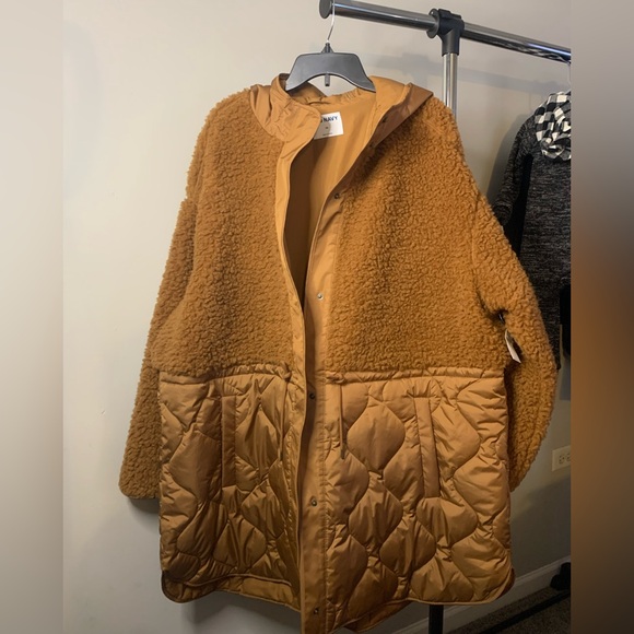 NWT Old Navy Hooded Long Sherpa Coat - Women’s 3X - Picture 9 of 13